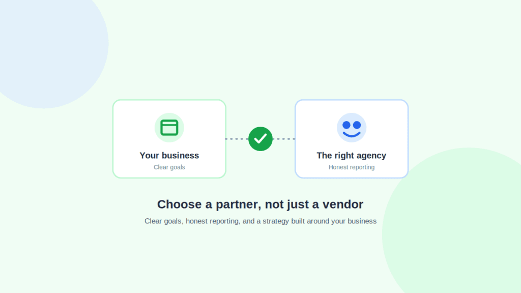 digital marketing agency partnership business goals reporting
